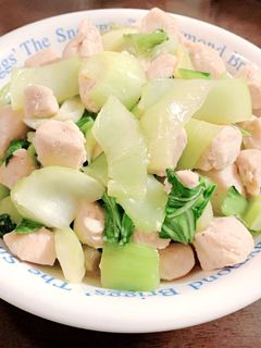 鳥ささみとチンゲンサイの中華炒め-レシピのメイン写真