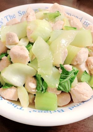 鳥ささみとチンゲンサイの中華炒め-レシピのメイン写真