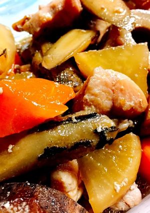 根菜ゴロゴロ煮〜筑前煮風〜-レシピのメイン写真