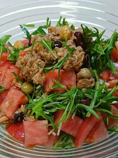水菜とトマトのサラダ-レシピのメイン写真