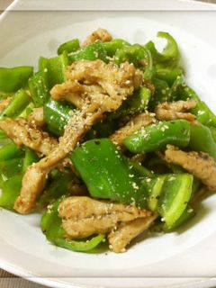 万願寺とうがらしと鶏せせりの炒めもの-レシピのメイン写真