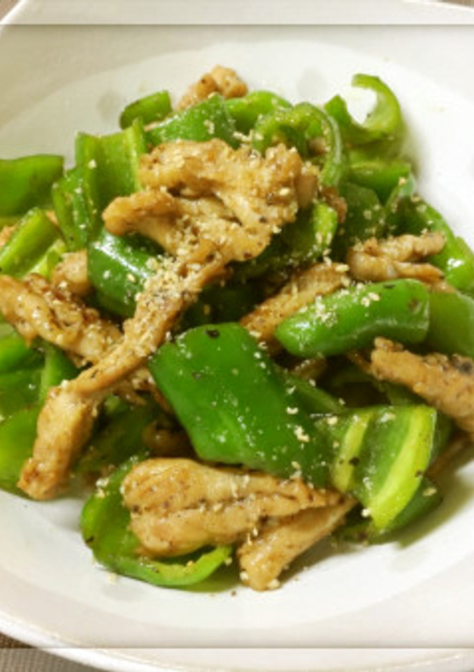 万願寺とうがらしと鶏せせりの炒めもの-レシピのメイン写真