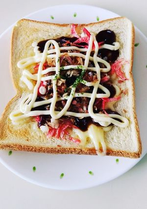 ♡　　お好み焼き風　トースト　　♡-レシピのメイン写真