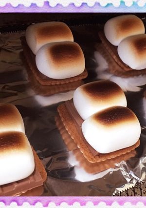 トースターで簡単スモア(焼きマシュマロ)-レシピのメイン写真
