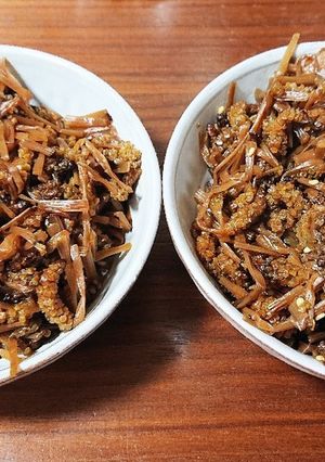 一度に二品!つくしの佃煮と甘辛煮-レシピのメイン写真