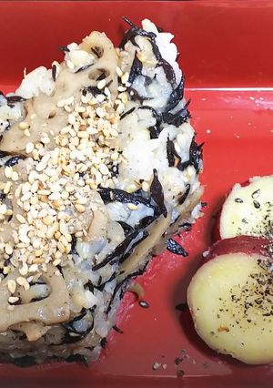 ひじき蓮根の物相ご飯-レシピのメイン写真