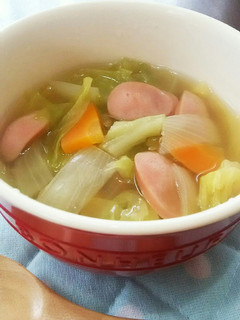 野菜たっぷり簡単時短ポトフ風スープ。-レシピのメイン写真
