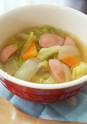 野菜たっぷり簡単時短ポトフ風スープ。-レシピのメイン写真