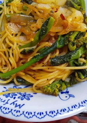 キムチ味の春野菜スパゲッティー-レシピのメイン写真