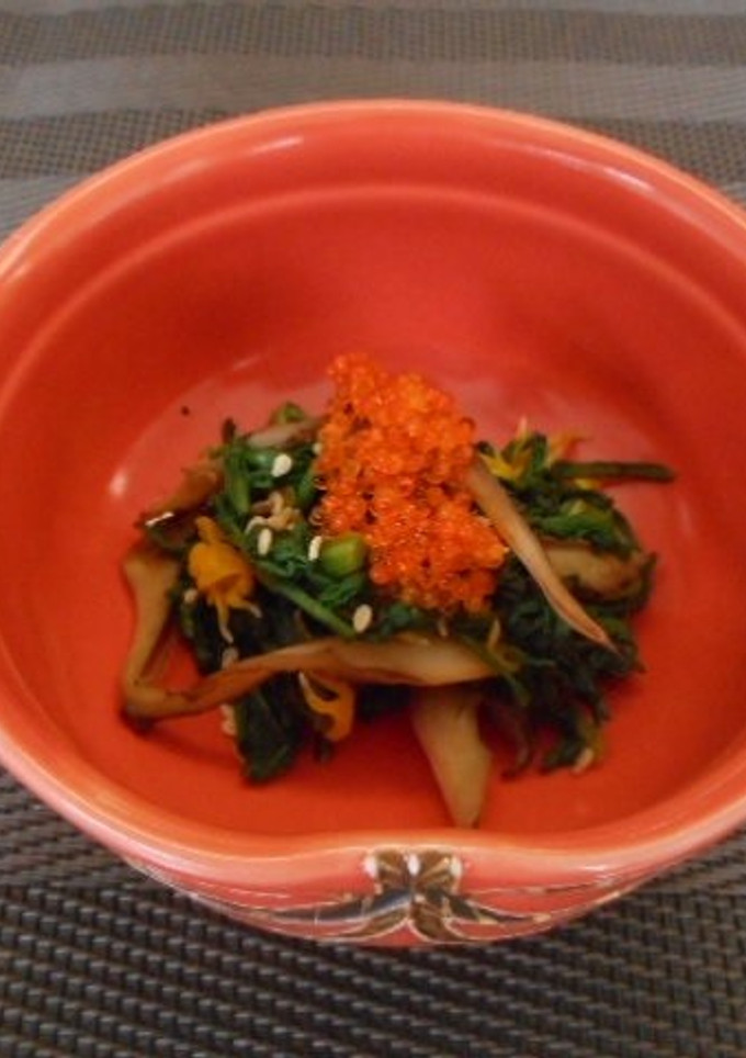 舞茸と春菊と菊花の和え物-レシピのメイン写真