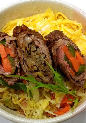 【彩り鮮やか】にじ色牛丼【映える】-レシピのメイン写真