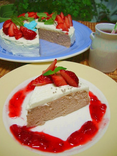 苺とヨーグルトのスフレケーキ-レシピのメイン写真