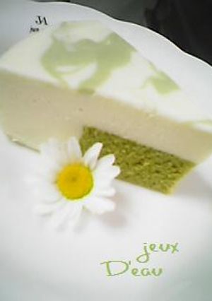 手土産に♪抹茶マーブルレアチーズケーキ-レシピのメイン写真