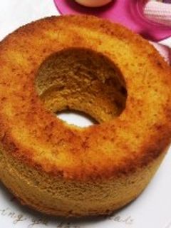 キャラメルバナナシフォンケーキ-レシピのメイン写真