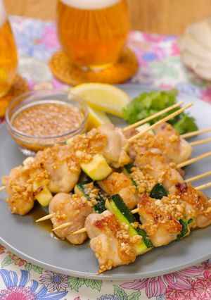 フライパンで!エスニック風アレンジ焼き鳥-レシピのメイン写真