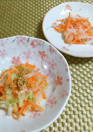 ★簡単！同じ材料で＊ネギ油合え＊なます＊-レシピのメイン写真