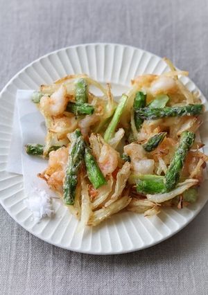 お弁当に！アスパラガスとえびのかき揚げ-レシピのメイン写真