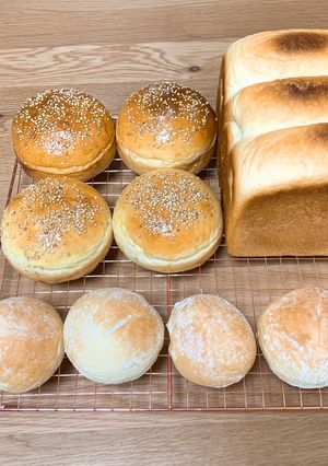 角食パン[1.5斤] バンズ 丸パン-レシピのメイン写真