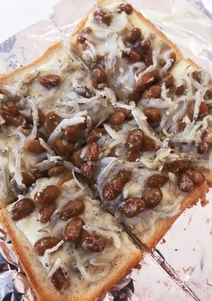 納豆とシラスのトースト-レシピのメイン写真