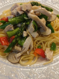 サラダチキンとアスパラのパスタ-レシピのメイン写真