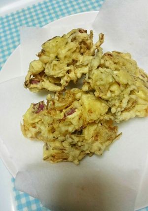 さつま芋と小女子と玉ねぎのかき揚げ♪-レシピのメイン写真