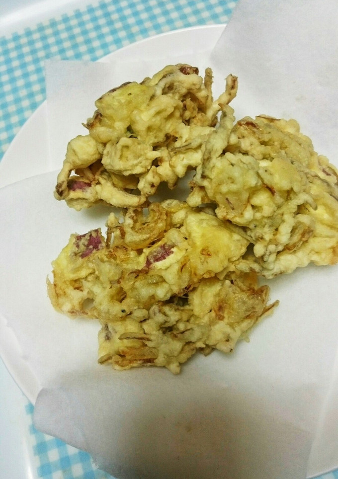 さつま芋と小女子と玉ねぎのかき揚げ♪-レシピのメイン写真