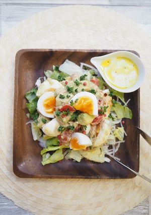 ヨーグルトソースの低糖質サラダ！-レシピのメイン写真