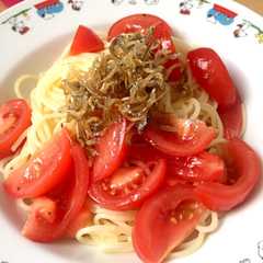 トマトとジャコの冷製パスタ-レシピのメイン写真