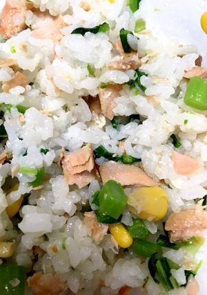 鮭と菜の花のバター醤油ごはん-レシピのメイン写真