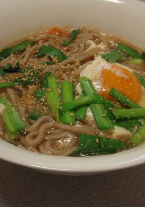 今日のお蕎麦はキムチスープで♪-レシピのメイン写真