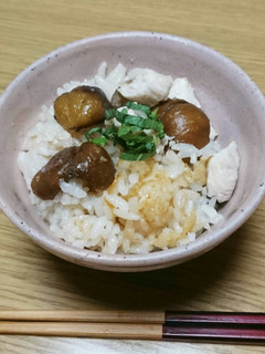 旨い(๑´ლ`)甘栗と鶏肉の炊き込みご飯-レシピのメイン写真