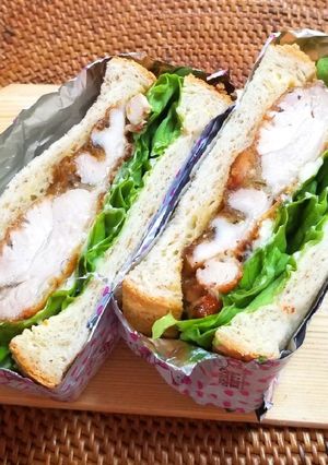 鶏モモソテーのサンドイッチ-レシピのメイン写真