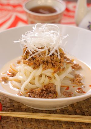 味噌とめんつゆで♪豆乳冷やし担々うどん-レシピのメイン写真