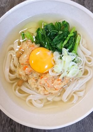 112　しもつかれ月見うどん-レシピのメイン写真