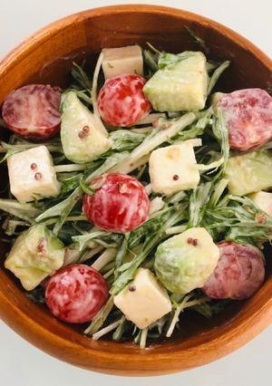 彩り野菜とチーズの粒マスタードマヨサラダ-レシピのメイン写真
