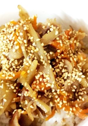 繊維たっぷりキンピラ丼-レシピのメイン写真