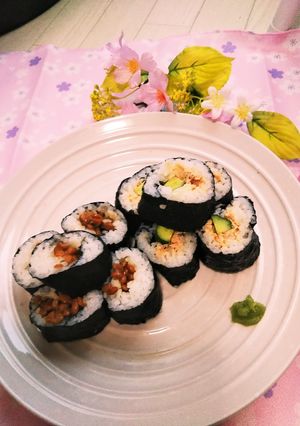 酢飯にしない★簡単納豆巻き-レシピのメイン写真