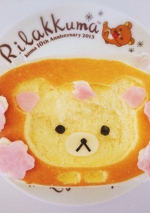 北海道チーズ蒸しケーキ♪コリラックマ♥️-レシピのメイン写真
