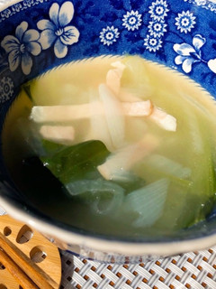 15分で!新玉ねぎとチンゲン菜のスープ-レシピのメイン写真