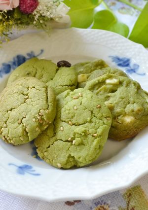 HMで簡単、抹茶クッキー2種♪-レシピのメイン写真