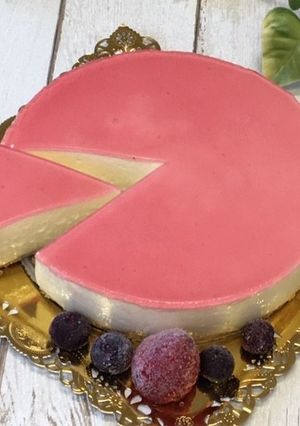 赤しそのレアチーズケーキ-レシピのメイン写真