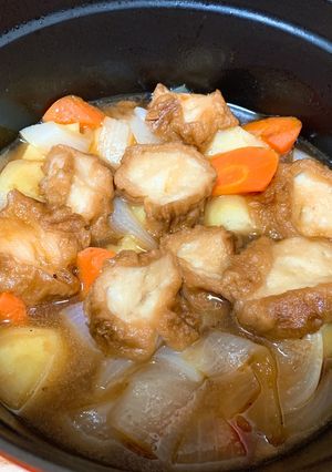 ストウブで無水お麩じゃが煮-レシピのメイン写真