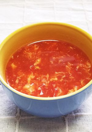 ☆カットトマトと卵のスープ♪お手軽に☆-レシピのメイン写真