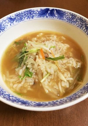 超簡単 冷やご飯と残り汁でレンチン雑炊-レシピのメイン写真