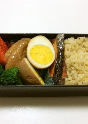 130、玄米と鶏の酢醤油タマゴ弁当♡-レシピのメイン写真