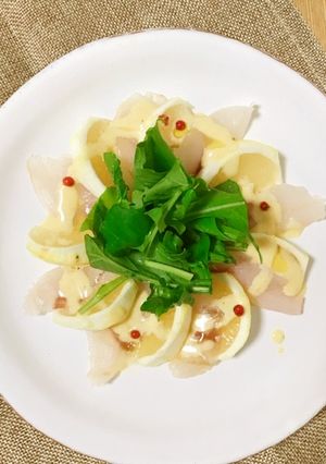 春の香り！小夏と白身魚のカルパッチョ-レシピのメイン写真