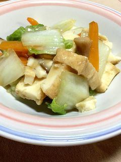 白菜と厚揚げのとろみ炒め-レシピのメイン写真