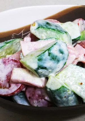 きゅうりとトマトのシーザーサラダ風-レシピのメイン写真
