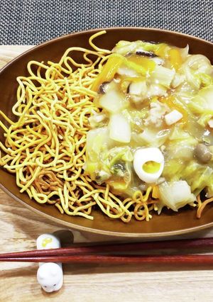 義母のあんかけ焼そば-レシピのメイン写真