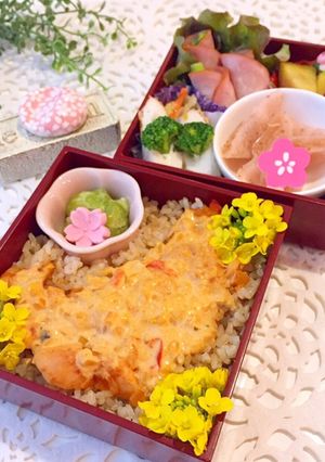 4月10日 タンドリーチキン弁当 詰め方-レシピのメイン写真